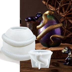 راتنج قوالب السيليكون فصح جرة راتنجات الأفعى شكل البيض مع الغطاء 3D عمودي ايبوكسي الراتنج jesmonite العفن ل DIY مجوهر