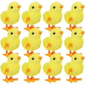 Imikeya 12pcs قم بإنشاء ألعاب الكتاكيت: طبخات دجاج للرياح أفخم القفز على الفرخ.