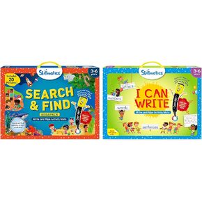 Skillmatics Search & Find Megapack ويمكنني كتابة حزمة ، لعبة تعليمية ، مثالية للأطفال ، الأطفال الصغار الذين يحبون الألعاب ، أنشطة الفن والحرف ، الهدايا للفتيات والفتيان الذين تتراوح أعمارهم بين 3 ، 4 ، 5 ، 6