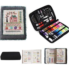 DIY Stitches Book Sets with Instructions, Sewing Kit and 106 Unique Stitches, Embroidery Sewing Books for Beginners and Embroidery Enthusiast