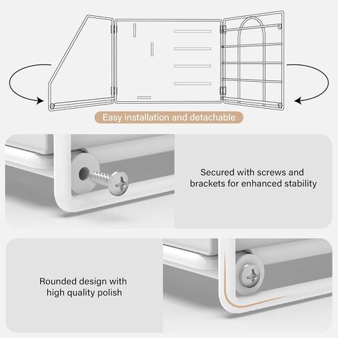HUHOLE Mesh Desk Organizer with File Holder, 5-Tier Paper Letter Tray Organizer with File Clip, USB Clip, Wire Desk Accessories & Workspace Organizers for Office Supplies or School Supplies in Saudi Arabia