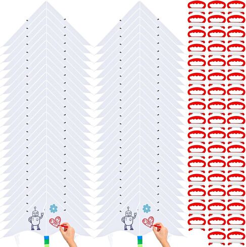 Libima DIY Blank Kites Making Kit Bulk for Adults Decorating Coloring Kite Party Pack Painting Craft Kits for Church Outdoor Games Activities in Saudi Arabia