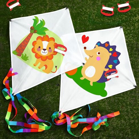Libima DIY Blank Kites Making Kit Bulk for Adults Decorating Coloring Kite Party Pack Painting Craft Kits for Church Outdoor Games Activities in Kuwait