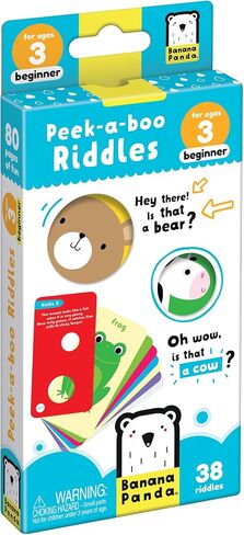 Banana Panda Peek -A -Boo Riddls - Book Educational Book for Kids - 80 صفحة - للأطفال الذين تتراوح أعمارهم بين 4 سنوات in Kuwait