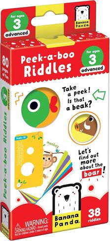 Banana Panda Peek -A -Boo Riddls - Book Educational Book for Kids - 80 صفحة - للأطفال الذين تتراوح أعمارهم بين 4 سنوات in Kuwait