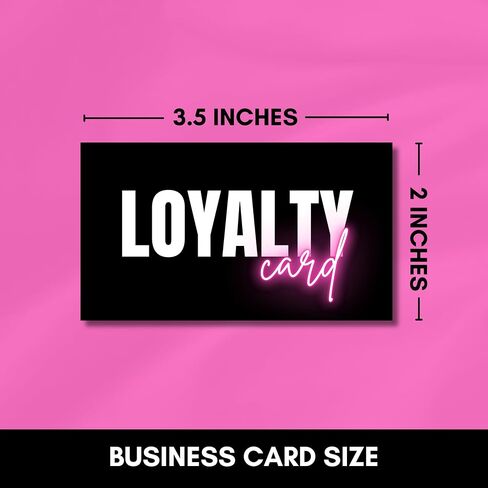Beauty Business Loyalty Card, 10-Punch Reward System, Business Card size, 55 cards, full color high gloss front and back, UV coated, Modern design, create your own reward (Black and Hot pink) in Saudi Arabia