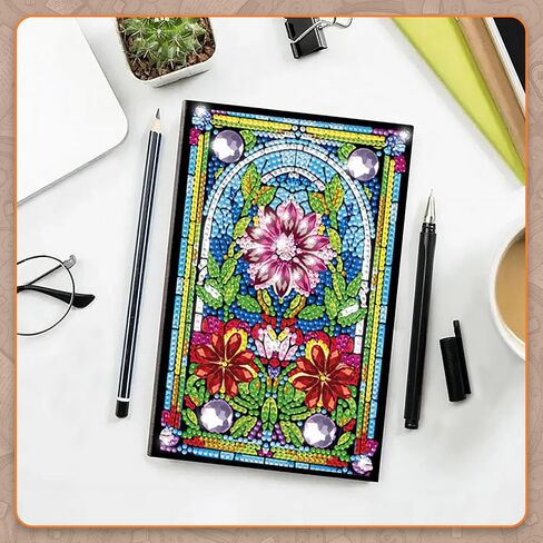 Josongslax Diamond Art Kits for Teens, 4 Pack 5D Gem Dots Art Journals Painting A5 Notebooks for Kids 8-12, DIY Crafts Kit for Adult Women,Birthday Christmas Gifts for Girls and Boys 9-13,13-18 in Saudi Arabia