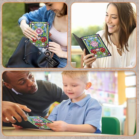 Josongslax Diamond Art Kits for Teens, 4 Pack 5D Gem Dots Art Journals Painting A5 Notebooks for Kids 8-12, DIY Crafts Kit for Adult Women,Birthday Christmas Gifts for Girls and Boys 9-13,13-18 in Saudi Arabia