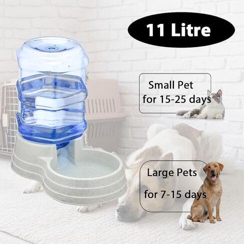 Automatic 11L Large Capacity Dog and Cat Water Dispenser Station,Pet Water Feeder Dispenser,Animal Automatic Gravity Water Drinking Fountain Bottle for Small to Large Dogs and Cats in Kuwait
