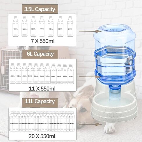 Automatic 11L Large Capacity Dog and Cat Water Dispenser Station,Pet Water Feeder Dispenser,Animal Automatic Gravity Water Drinking Fountain Bottle for Small to Large Dogs and Cats in Kuwait