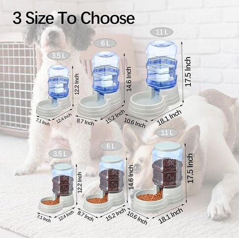 Automatic 11L Large Capacity Dog and Cat Water Dispenser Station,Pet Water Feeder Dispenser,Animal Automatic Gravity Water Drinking Fountain Bottle for Small to Large Dogs and Cats in Kuwait