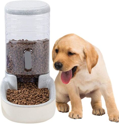 kathson Automatic Replenish Dog Food Dispenser Station,Easily Clean,1 Gallon Gravity Feeder Cat Eating Bowl,Large Capacity Pet Self Feeding for Dogs, Cats Small Pets Puppy Kitten Rabbit Bunny in Saudi Arabia
