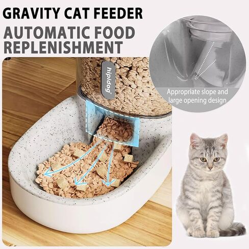 kathson Automatic Replenish Dog Food Dispenser Station,Easily Clean,1 Gallon Gravity Feeder Cat Eating Bowl,Large Capacity Pet Self Feeding for Dogs, Cats Small Pets Puppy Kitten Rabbit Bunny in Saudi Arabia