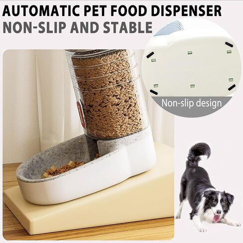 kathson Automatic Replenish Dog Food Dispenser Station,Easily Clean,1 Gallon Gravity Feeder Cat Eating Bowl,Large Capacity Pet Self Feeding for Dogs, Cats Small Pets Puppy Kitten Rabbit Bunny in Saudi Arabia