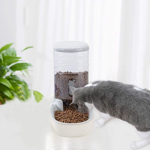 kathson Automatic Replenish Dog Food Dispenser Station,Easily Clean,1 Gallon Gravity Feeder Cat Eating Bowl,Large Capacity Pet Self Feeding for Dogs, Cats Small Pets Puppy Kitten Rabbit Bunny in Saudi Arabia