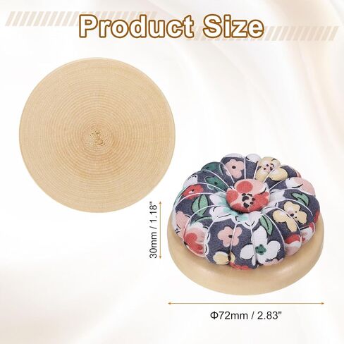 HARFINGTON Pin Cushions Sewing Cute Needle Japanese Style Cushion Needle Holder Pincushions Magnetic Top Wooden Base for Sewing Quilting Needlework DIY Crafts, Floral Dark Blue in Saudi Arabia