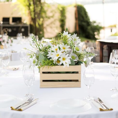 Roowest 12 Pcs 6.5'' Small Wooden Crates for Crafts Unfinished Wood Crate Wood Basket Unfinished Wood Craft for Display Home Bathroom Arts Milk Wine Towel Toys in Kuwait