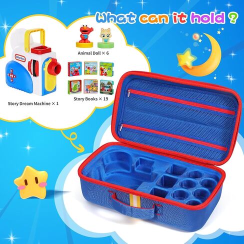 Hard Travel Case Compatible with Little Tikes for Story Dream Machine Books Starter Set, Protective Hard Case Container for Storytime Audio Play Real for Littles Character Collection (Blue) in Kuwait