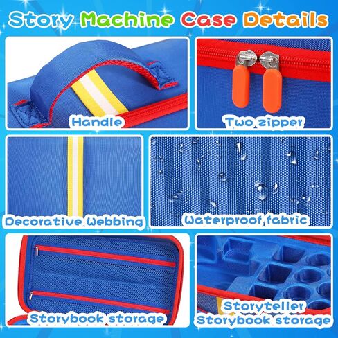 Hard Travel Case Compatible with Little Tikes for Story Dream Machine Books Starter Set, Protective Hard Case Container for Storytime Audio Play Real for Littles Character Collection (Blue) in Kuwait