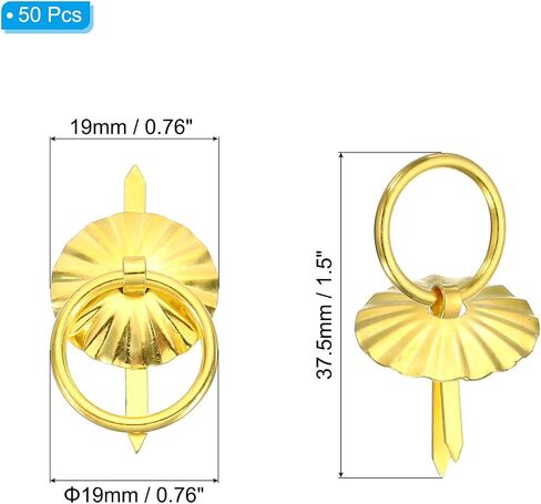 PATIKIL Metal Brad Fasteners, 50 Pcs Mini Brad Split Pins Brad Paper Fasteners Metal Pull Ring Handle for Decoration Accessories Art DIY Crafts, Mix Colors in Kuwait