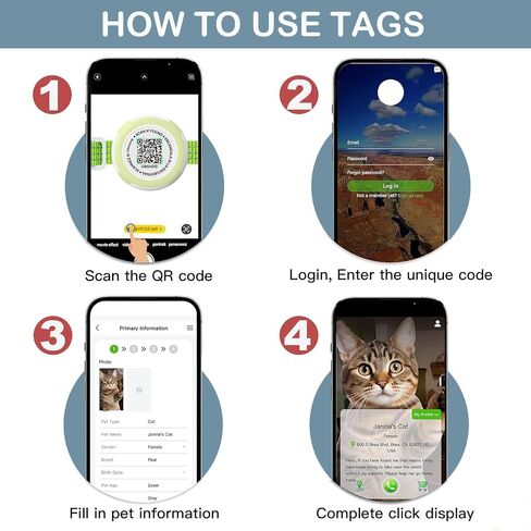 Waterproof Airtag Cat Collar, Lightweight Breakaway Cat Airtag Collar with QR ID Tag & Reflective for Apple Air tag, Hidden GPS Tracker Holder with QR Code Pet Name Tag for Cats, Kittens (9-13inch) in Saudi Arabia