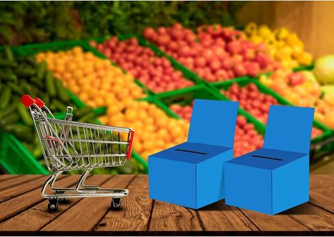 24 Pcs Raffle Boxes Cardboard Box with Slot for Ticket and Removable Header, 6.5 x 4.5 x 4.5 Inch Ballot Box Donation Box Charity Box for Collecting Business Card Voting Contest(Blue, 24 PCS) in Saudi Arabia