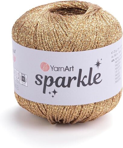 YarnArt Sparkle Metallic Shiny Yarn, 60% Metallic Polyester 40% Polyamide, 25g, 160m, 2.5mm Needles & 3mm Hooks (1300) in Saudi Arabia