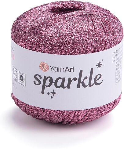 YarnArt Sparkle Metallic Shiny Yarn, 60% Metallic Polyester 40% Polyamide, 25g, 160m, 2.5mm Needles & 3mm Hooks (1300) in Saudi Arabia