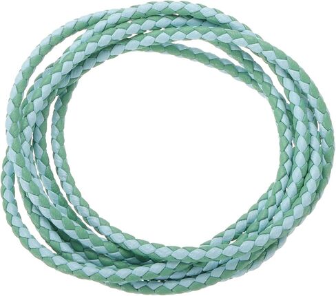 uxcell Braided Leather Cords, Round Leather Strap, Soft Jewelry Leather Rope for Jewelry Making, Tie Making, Necklaces (3mm, 2 Yards, Rose Red, Pink) in Saudi Arabia