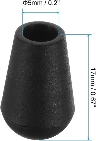 PATIKIL Bell End Stopper, 30 Pack Cord Rope Lock for Drawstring Bag, Black in Saudi Arabia