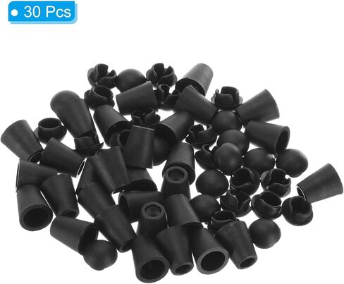 PATIKIL Bell End Stopper, 30 Pack Cord Rope Lock for Drawstring Bag, Black in Saudi Arabia