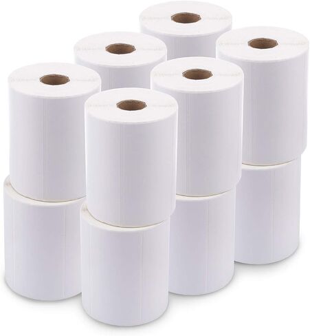 enKo 4" x 2" Labels for Zebra Desktop Printers (3 Rolls | 2,250 Labels) Direct Thermal Address Mailing Shipping Barcode FBA Stickers FNSKU Labels for Zebra and Eltron (Perforated) in Saudi Arabia