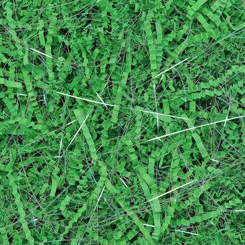 8oz Yellow Crinkle Cut Paper Shred Filler, Iridescent Easter Grass Confetti Shredded Paper for Gift Baskets Boxes Filling, Birthday Wedding Valentines Day Decoration in Kuwait