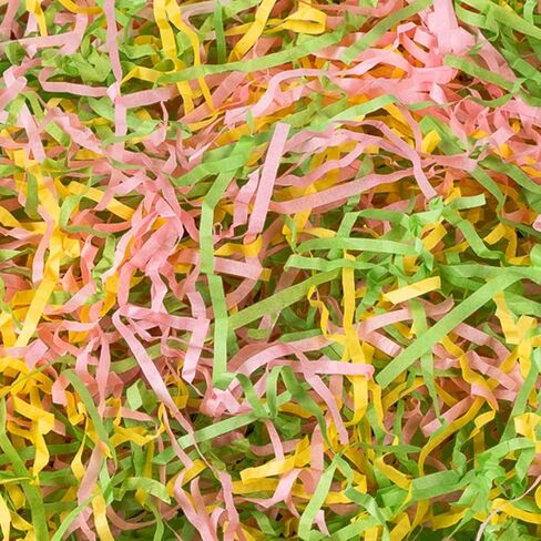 CIPOWM 340g/12oz Easter Grass Shredded Paper Filler Pink Green Yellow Paper Shred Crinkle Raffia Paper Filler for Easter Gift Wrapping Boxes Bags Basket Filling Party Supply(3 Colors) in Kuwait