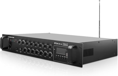 Sound Town 60W 2-Zone 70V/100V Commerical Power Amplifier with Bluetooth, Aluminum, for Restaurants, Lounges, Bars, Pubs, Schools and Warehouse (PAC80-2) in Kuwait