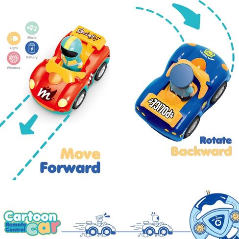 Remote Control Cartoon Loader Bulldozer Construction Vehicle: RC Toy Truck for Toddlers Kids Boys and Girls in Kuwait