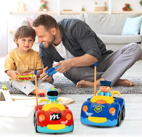 Remote Control Cartoon Loader Bulldozer Construction Vehicle: RC Toy Truck for Toddlers Kids Boys and Girls in Kuwait