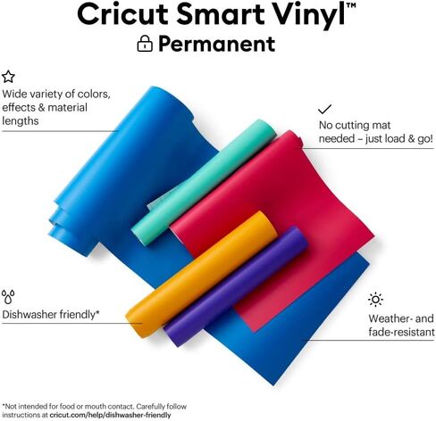 CRICUT SMART DERALENT VINYL ، Matte Metallic (Champagne) | 3 عبوات من لفات 3 قدم (13 "x36") - Matlist تصل إلى 12 قدمًا - متوافقة مع Maker & Explore Machines in Saudi Arabia