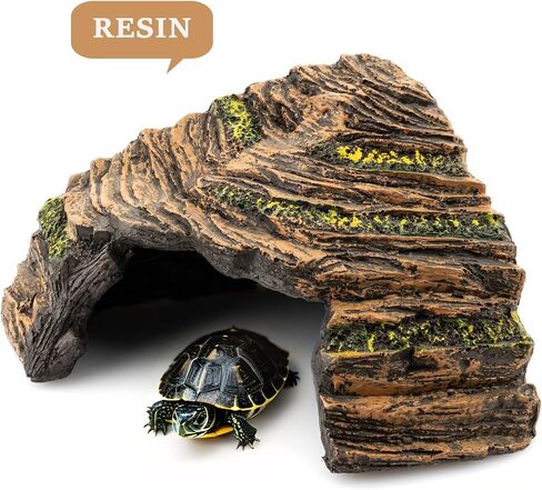 Reptile Hide Cave - Naturalistic Terrarium Décor for Reptiles and Amphibians, Safe & Comfortable Hideout in Kuwait