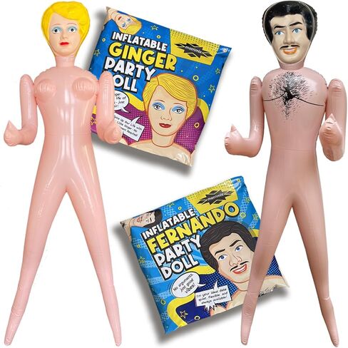 merrimix - Ginger Inflatable Blow Up Doll Gag Gifts for Men, Bachelor Party Favors and Decorations Accessories Bachelorette, Packaging Not Included in Kuwait
