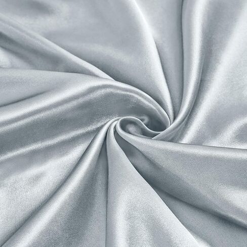 Ersmak Black Satin Fabric by The Yard, 60" Wide Shiny & Soft Charmeuse Silky Satin Fabric for DIY Craft, Wedding Decorations, Sewing, 1 Yard in Saudi Arabia