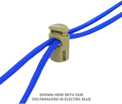 SGT KNOTS Toaster Ellipse Spring Cord Lock - Plastic Toggle Stopper for Paracord, Drawstrings & More (10 Pack, Black) in Saudi Arabia
