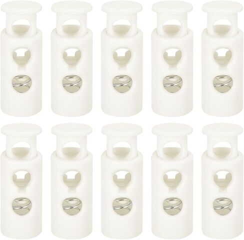 UXCELL 30PCS قفل سلك البلاستيك سحب سلسلة مزدوجة فتحة زنبرك سدادات الربيع توقف الربيع لارتداد حقائب الظهر ، الأحمر 4 ملم in Kuwait