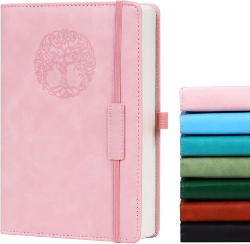 Lined Journaling Notebook Thick A5 Hardcover Leather Journals College Ruled Notebooks 300 Pages for Women Men 5.7 x 8.3 Inches Brown in Saudi Arabia