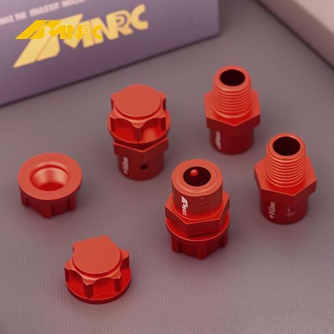 alum 10mm hex hex hub hub locknut لـ Arrma 1/7 جناية Mojave Concention جناية لا حدود لها Fireteam 1/8 Kraton Outcast Talion 6S BLX & Exb Series Pressure Red in Saudi Arabia