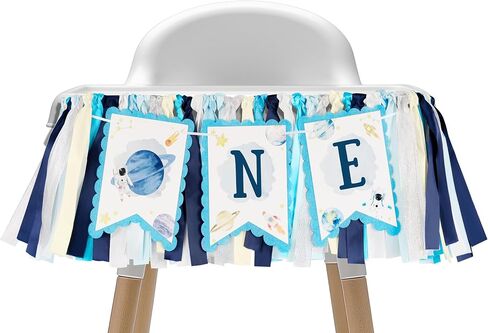 Highchair Banner 1st Birthday Girl Floral and Butterfly Fairy Theme Party Decoration One Photo Background in Saudi Arabia