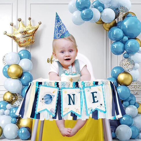 Highchair Banner 1st Birthday Girl Floral and Butterfly Fairy Theme Party Decoration One Photo Background in Saudi Arabia