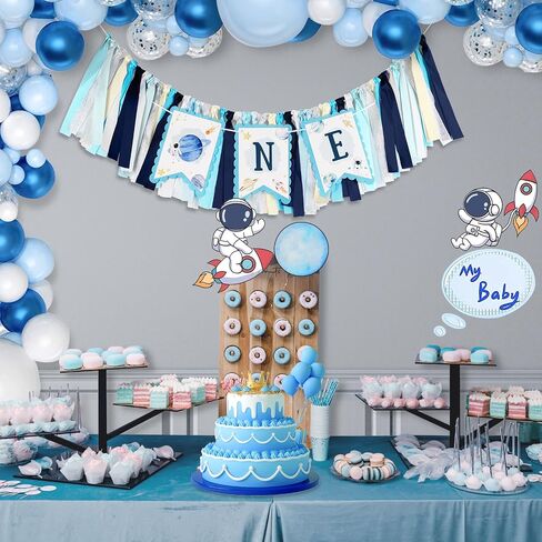 Highchair Banner 1st Birthday Girl Floral and Butterfly Fairy Theme Party Decoration One Photo Background in Saudi Arabia