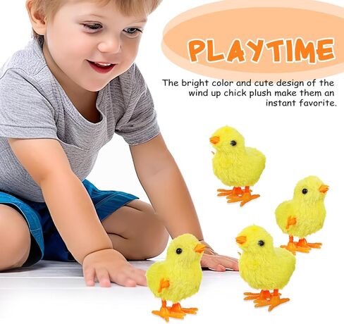 IMIKEYA 12PCS Wind Up Chicks Toys: Wind-Up Chicken Toy Plush Chicks Jumping Chick Wind Up Toys Wind Up Toys for Kids Toddlers Easter Egg Hunt Basket Stocking Goodie Bags Easter Party Favors in Saudi Arabia