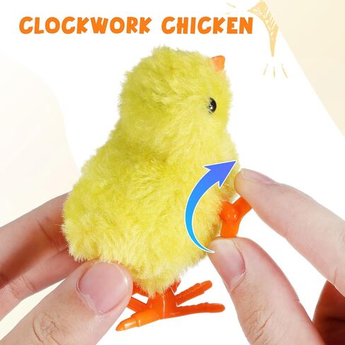 IMIKEYA 12PCS Wind Up Chicks Toys: Wind-Up Chicken Toy Plush Chicks Jumping Chick Wind Up Toys Wind Up Toys for Kids Toddlers Easter Egg Hunt Basket Stocking Goodie Bags Easter Party Favors in Saudi Arabia